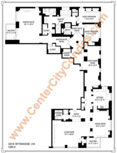 220 Rittenhouse Sq. 3 bed, 4.5 bath