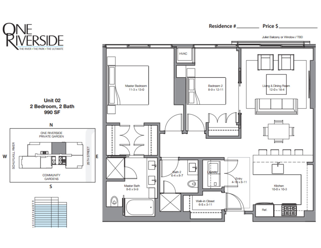 Floorplan-One Riverside 02 Unit Floorplan One Riverside