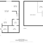 White Building floorplan1 bedroom, 1 bathroom + den