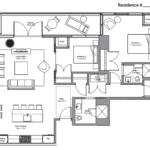 One Riverside 3 Bedroom, 3 Bathroom Floorplan