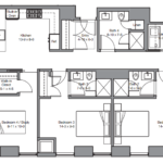 One Riverside 4 Bedroom, 4 Bathroom Floorplan