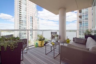 Waterfront Square Balcony Staged