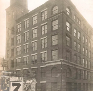 Black and White Photo of Rebman Building Exterior