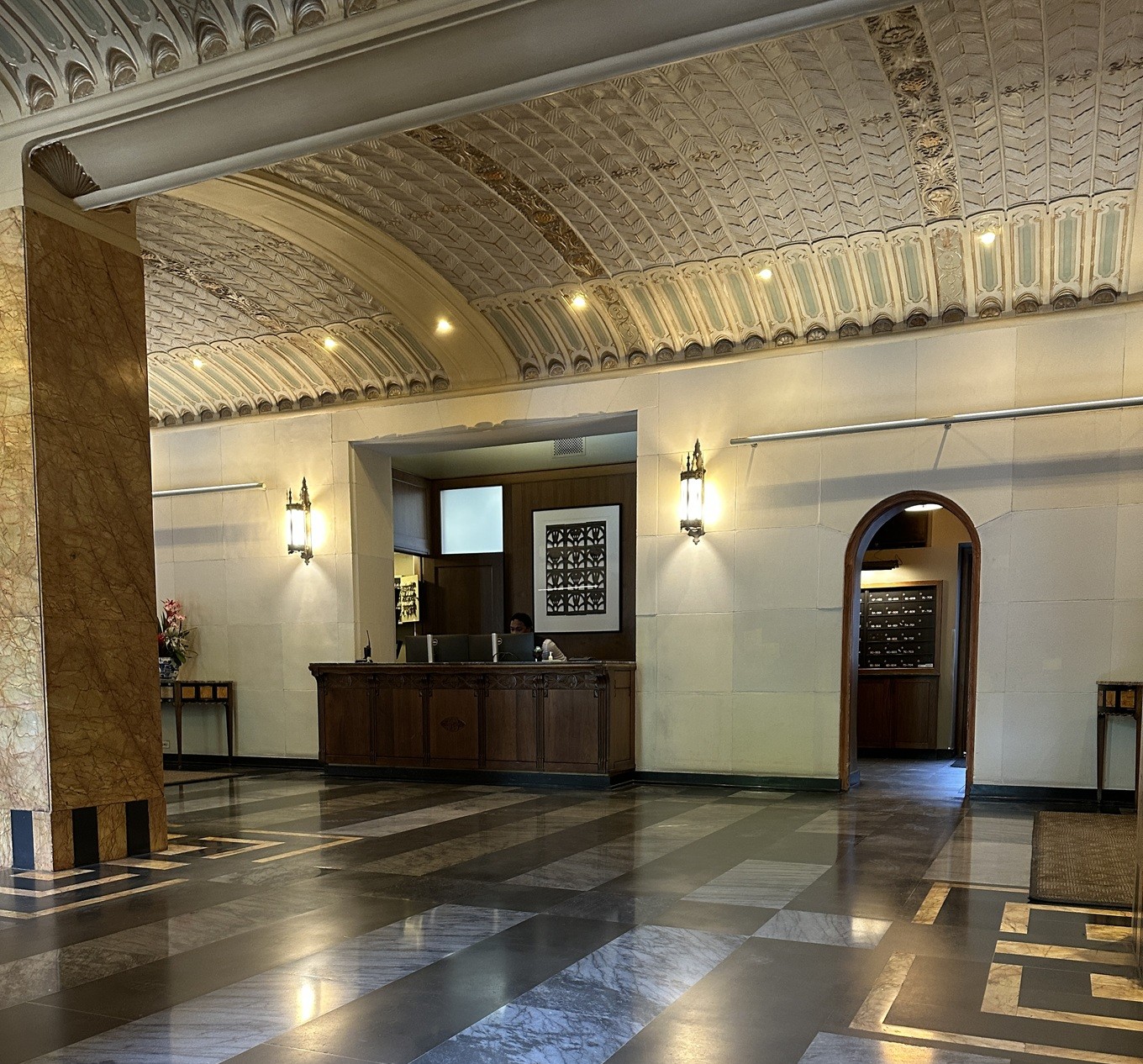 The Rittenhouse Plaza Lobby at 1901 Walnut Street 
